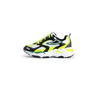 Fila Scarpe da Ginnastica Unisex per Bambini Cr-cw02 Ray Tracer Kids, Black Acid Lime, 28 EU