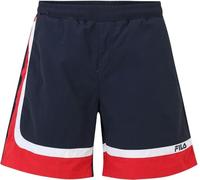 FILA Scicli Blocked Beach Shorts Pantaloncini, Black Iris-True Red-Bright White, L Uomo
