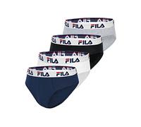 Fila Slip Uomo Cotone, Set da 4, Grigio 15 (L)