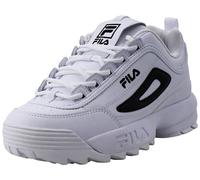 Fila Men's Disruptor II Sneaker, White/White/Black, 8 M