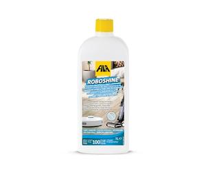 FILA Solutions ROBOSHINE Detergente Robot Lavapavimenti Gres Parquet - 1L | Detersivo concentrato fino a 100 lavaggi. Per robot aspirapolvere, lavasciuga e lavapavimenti su ogni superficie
