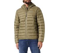 Fila Stein-Giacca Leggera con Cappuccio, Verde Oliva Bruciato, S Uomo