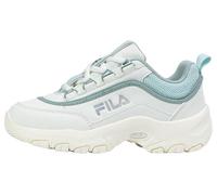 FILA Strada Logo Kids Sneaker, White-Blue Glow-Marshmallow, 34 EU, White Blue Glow Marshmallow, 34 EU