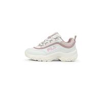 FILA Strada Logo Teens Sneaker, White-Mauve Chalk-Marshmallow, 37 EU, White Mauve - Gesso Marshmallow, 37 EU
