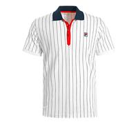 Fila Stripes Polo Uomini-Bianco,Blu Scuro in bianco