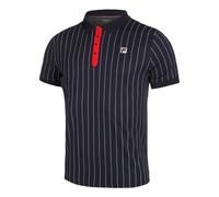 Fila Stripes Polo Uomini - Blu Scuro, Rosso, Taglia: S