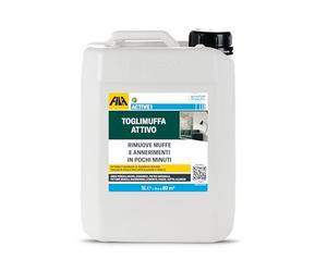 FILA Surface Care Solutions, ACTIVE1, Toglimuffa Attivo, Adatto come Antimuffa per Muri Interni e Antimuffa Doccia, Prodotto per Togliere la Muffa Formato Liquido Antimuffa, Effetto Igienizzante, 5L