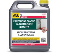 FILA Surface Care Solutions, ACTIVE2, Protettivo Anti Muffa contro la Ricomparsa, Antimuffa per Muri Interni al posto della Vernice Antimuffa, Trattamento Liquido Trasparente Protettivo, 5L