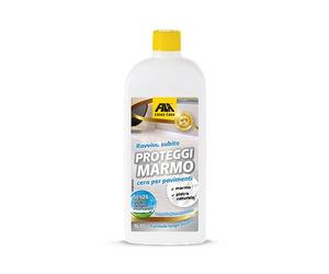 FILA Surface Care Solutions, PROTEGGI MARMO, Cera per Pavimenti Marmo e Pietra Naturale, Effetto Lucida Marmo, Cera Pavimenti Autolucidante, Previene l'Usura ed è Efficace dal Primo Utilizzo, 1L