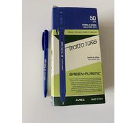 Tratto 93504 Scatola 50 Penna Blu Tratto 1 Green Punta Media, 1.0Mm