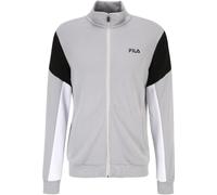FILA Tropea Blocked Jacket Felpa, Sleet-Bright White-Black, M Uomo