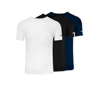 FILA Underwear 3 Pack T-Shirt Uomo Maglie Intime Round Neck Moda Egidio (Bianco Navy Nero, 4 M)