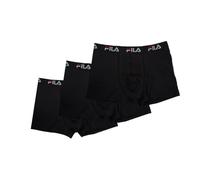 FILA Underwear Set 3 Boxer Uomo Puro Cotone Made in Italy Moda Egidio (XL, Nero)