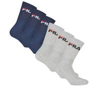 Fila Unisex Calzini, 6er Pacco - Crew Calzini, Spugna, Tennis, Sport (2x 3 Paio)