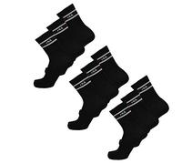 FILA Unisex Calzini, 9 Coppia Calzini da Sport, Bianco e Nero, a Righe, (3x Pacco da 3)
