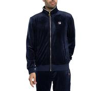 Fila Uomo Giacca Da Tuta In Velluto Irving 2, Navy/Gardenia, XXL
