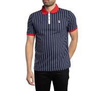 FILA Uomo Polo Classica A Righe Vintage, Navy/Red, L