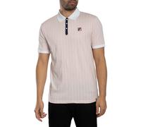 Fila Uomo Polo classica a righe vintage, Rosa