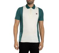 Fila Uomo Polo con Cerniera Pierro Cut & Sew, Mediterranea/Gardenia, XL