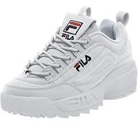 Fila Vintage Uomo Disruptor II Premium Trainers, Bianca, 39.5 EU