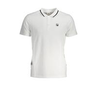Fila White Cotton Men Polo Shirt - S