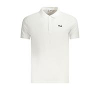 Fila White Cotton Men Polo Shirt - S