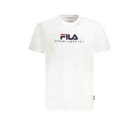 Fila White Cotton Unisex T-Shirt - XL
