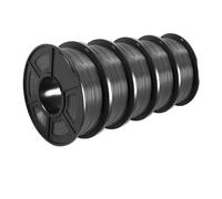 Filamento 3D PETG 1KG 1,75MM 5 rotoli, disposti ordinatamente senza intasamenti, senza bolle, inodore, ecologico, buona tenacità Filamento Stampante 3D(PETG-Grey 5 rolls)