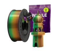 WINKLE Tricolor Silk PLA Filamento 1,75 mm Dubai Cioccolato 1 kg, filamento per stampante 3D compatibile con stampanti FDM, materiali di stampa 3D, precisione di misurazione +/- 0,05 mm, facile da