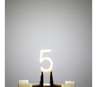 Filamento a LED 0-9 3V, 1 pezzo di forme digitali prefabbricate, usate per luci al neon fai-da-te, decorazioni di compleanno, illuminazione per nomi di matrimoni, stile Edison retrò. (5/6500K)