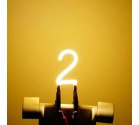 Filamento a LED 0-9 3V, 1 pezzo di forme digitali prefabbricate, usate per luci al neon fai-da-te, decorazioni di compleanno, illuminazione per nomi di matrimoni, stile Edison retrò. (2/2200K)