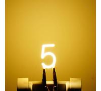 Filamento a LED 0-9 3V, 1 pezzo di forme digitali prefabbricate, usate per luci al neon fai-da-te, decorazioni di compleanno, illuminazione per nomi di matrimoni, stile Edison retrò. (5/2200K)