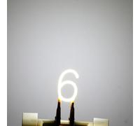 Filamento a LED 0-9 3V, 1 pezzo di forme digitali prefabbricate, usate per luci al neon fai-da-te, decorazioni di compleanno, illuminazione per nomi di matrimoni, stile Edison retrò. (6/6500K)