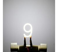 Filamento a LED 0-9 3V, 1 pezzo di forme digitali prefabbricate, usate per luci al neon fai-da-te, decorazioni di compleanno, illuminazione per nomi di matrimoni, stile Edison retrò. (9/6500K)