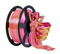Filamento bicolore PLA seta 1,75 mm 1 kg 500 g 250 g Materiale plastico for stampante 3D Filamento bicolore PLA Nero Rosso Verde Bundle(Gold RoseRed-250g)