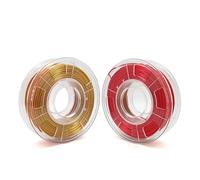 Filamento bicolore PLA seta 1,75 mm 1 kg 500 g 250 g Materiale plastico for stampante 3D Filamento bicolore PLA Nero Rosso Verde Bundle(Gold Red-500g)