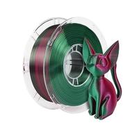 Filamento bicolore PLA seta 1,75 mm 1 kg 500 g 250 g Materiale plastico for stampante 3D Filamento bicolore PLA Nero Rosso Verde Bundle(DKGN PuRed-250g)
