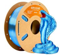 Filamento ERYONE Silk PLA per stampante 3D, 1,75 mm, tolleranza: ± 0,03 mm, 1 kg (2,2 libbre)/bobina, Blu