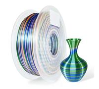 Filamento for stampa 3D Silk Rainbow da 1,75 mm kg Torsione rapida a gradiente(Blue+Green+Orange)