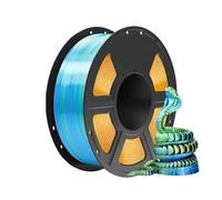 Filamento for stampante 3D 250 g/500 g/1000 g, filamento PLA+ tricolore, filamento di seta da 1,75 mm, precisione dimensionale +/- 0,02 mm(Gold G Blue 250g)