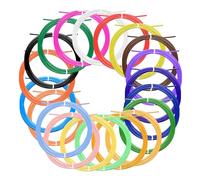 Filamento per penna 3D, filamento PLA 3D, filamento per graffiti a 230 °C, flusso di chip di legno, 1,75 mm, 20 confezioni di colori, 15 piedi per ogni colore, adatto per SCRIB3D, PIKA3D, MYNT3D e