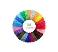 Filamento per penna 3D PLA, 1,75 mm, 24 colori, 5 m, accessorio per penna 3D per bambini, biodegradabile, inodore, filamento PLA 3D per MYNT3D, SCRIB3D, Filapen