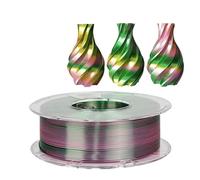 Filamento per stampante 3D, Filamento for stampante 3D tricolore, 250 g PLA 3 colori Materiale di stampa Prodotti for sublimazione 1,75 mm Filamenti seta Magic Pla(Gold Green Pink)