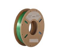Filamento per stampante 3D, Filamento in seta opaca bicolore/seta tricolore/PLA da 250 G, 1,75 mm ± 0,03 for la stampa 3D(Silk Dual Red Green)