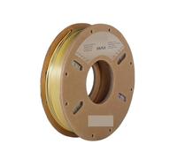Filamento per stampante 3D, Filamento in seta opaca bicolore/seta tricolore/PLA da 250 G, 1,75 mm ± 0,03 for la stampa 3D(Gold Silver Copper)