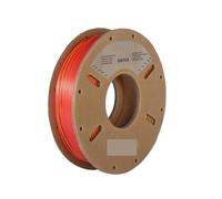 Filamento per stampante 3D, Filamento in seta opaca bicolore/seta tricolore/PLA da 250 G, 1,75 mm ± 0,03 for la stampa 3D(Red Gold Black)