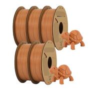 Filamento per Stampanti 3D Stampante 3D con filamento PLA da 1,75 mm, 5/10 rotoli, stampa di materiale plastico for FDM MIX(5Roll Brown)