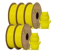Filamento per Stampanti 3D Stampante 3D con filamento PLA da 1,75 mm, 5/10 rotoli, stampa di materiale plastico for FDM MIX(5Roll Yellow)