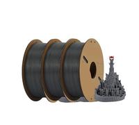 Filamento per Stampanti 3D Stampante 3D con filamento PLA da 1,75 mm, 5/10 rotoli, stampa di materiale plastico for FDM MIX(3Roll Gray)