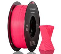 Filamento PETG 1.75 mm, TINMORRY Rapido PETG-Eco Filamento di stampa 3D, Compatibile con la maggior parte delle stampanti 3D FDM, 1 KG 1 bobina, Fluorescente Rosa Rosso